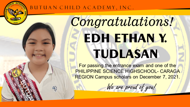 Congratulations Edh Ethan Tudlasan