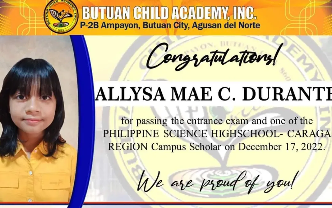 Congratulations Allysa Mae C. Durante